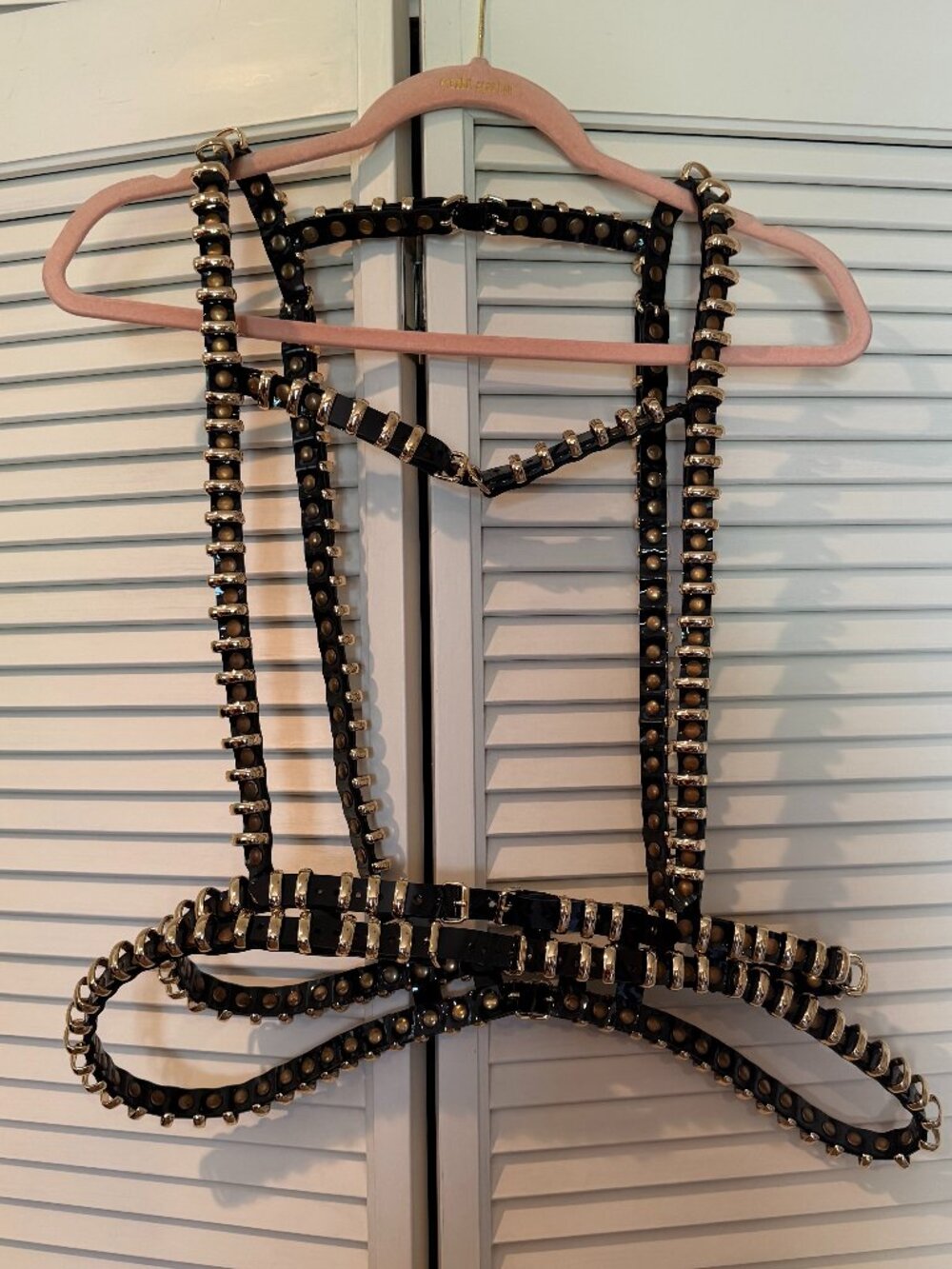 UNBRANDED Latex and Metal Body Harness OS